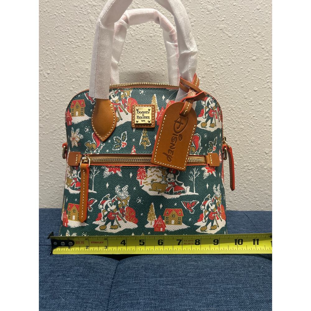 NWT Disney Dooney & Bourke Mickey Minnie Mouse Christmas 2022 Satchel Purse Bag - Picture 11 of 16